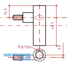 Trband Rahmenteil INCANTO 3-tlg. gekrpft,rechts,Bandh. 48,5mm,Stahl vernickelt