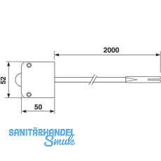 Trkontaktschalter 230 V, 2000 mm Leitung mit codiertem Mini-Stecker
