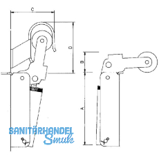 Trschlieer Justor, Gr. FR 3, Trbreite - 1300 mm, Edelstahl