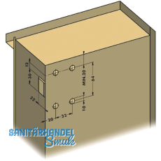 CAMAR Unterschrankaufhnger 807, links, Tragkraft 120KG, Stahl verzinkt