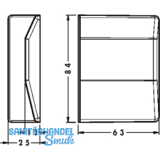 CAMAR Abdeckkappe 807 rechts, fr Unterschrankaufhnger 807, Kunststoff wei
