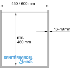 VAUTH-SAGEL VSA Korb Saphir Vorratsschrank, silber, KB 600, H1450-1700 mm