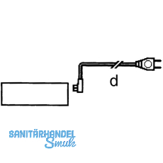 Zuleitung 2000, L 2000 mm, mit Eurostecker und Winkel-Anschlussstecker