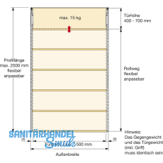 HETTICH VERTICO MONO Beschlgegrt., Komplett-Set, Infront, TK 15 Kg