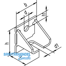 Winkelbefestigung Helm Agrar 604 W, einfach