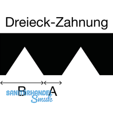 Zahnschiene zu Mutterspachtel Lnge 210 mm Zahnung B3