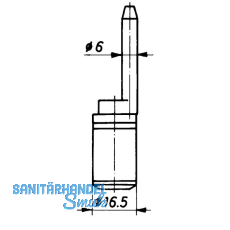 HEKNA 119 Zentralverschluss -  16, 5 mm, L 20, 5 mm, Zamak
