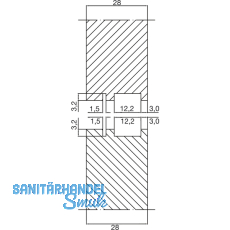 Wall Sys Zwischenprofil zum Verschrauben,Lnge 3000 mm,Aluminium natur eloxiert
