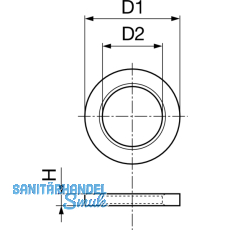 Zwischenring  20,0/13,1 mm, Hhe 2,8 mm, Messing blank