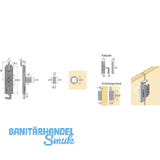 HETTICH PRESTIGE 2000 Zyl.-Doppeltrschloss Z23, Dornma 15, 18, 9078895