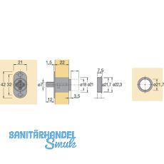 HETTICH PRESTIGE 2000 Zylinder Druckschloss Z23, 18, 72501