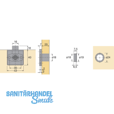 HETTICH PRESTIGE 2000 Zylinder-Kastenschloss Lade Z23, 18, 72300