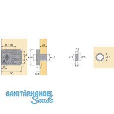 HETTICH PRESTIGE 2000 Zyl.-Kastenschloss Z23 variabel, 18, 79736