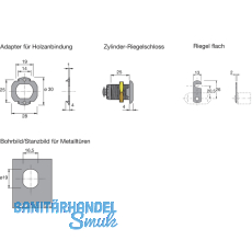 HETTICH PRESTIGE 2000 Zyl.-Hebelschloss, Dornma 25, 9078882