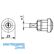 HEKNA ERGO-LINE SYSTEM 30 Zylindereinsatz, Zamak