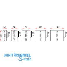 JuNie 7638 ASS Verlngerung fr Zylindereinsatz L 7, 5 mm, Messing blank