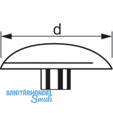 Abdeckkappe aus Kunststoff fr Torx20 braunbeige~RAL1011