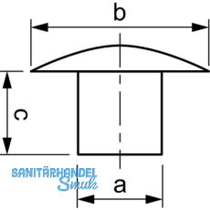 Abdeckstopfen fr Bohrloch  8mm Polyethylen schwarz