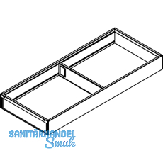 BLUM AMBIA-LINE Schubkastenrahmen breit, NL550mm, B200mm, Stahl Oriongrau