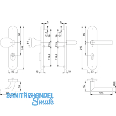 HOPPE SH-Wechselgt. AMSTERDAM - auf LS PZ72, TS42-47, mK., VK 8, Ed.