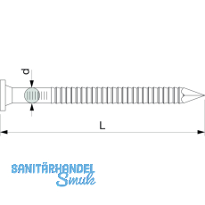 Ankernagel 4.0x 50 verzinkt mit Zulassung (Kammnagel)
