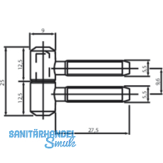 Anuba Einbohrband, Band- 9 mm, Stahl verzinkt