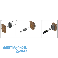 JuNie 7638 ASS Schlieeinsatz Zylinder verschiedensperrend, Messing poliert