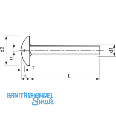 Becherschrauben M 4x 16 Edelstahl A2 mit Schlitz