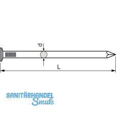 Beschlagstift 5.0x 80 blank