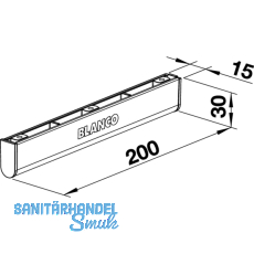 BLANCO Select Fubettigung Movex, 200 x 30 x 15, Stahl, Edelstahl-Optik