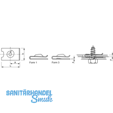 Blechmutter 3,9 mm /0,5-1,7 mm Federstahl verzinkt fr Blechschrauben