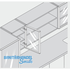 BLUM CLIP top Alurahmenscharnier 95, mit Feder, gerade