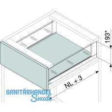 BLUM LEGRABOX free SET H C, TIP-ON, 40kg, NL 600, Seidenwei