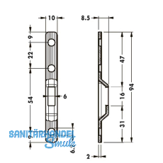 CAMAR Aufhngeplatte 821/12, Stahl verzinkt