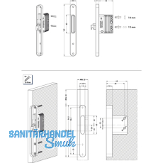 CAMAR Wangenhngebeschlag 821/20, links, Stahl verzinkt/Zamak