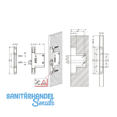 CAMAR Wangenhngebeschlag 821/12, links, Stahl verzinkt/Zamak