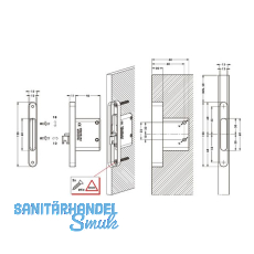 CAMAR Wangenhngebeschlag 821/15, links, Stahl verzinkt/Zamak