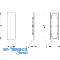 CAMAR Abdeckkappe zu Schrankaufhnger 816AS, Kunststoff silberfarbig