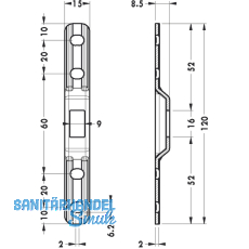 CAMAR Aufhngeplatte 821/20, Stahl verzinkt