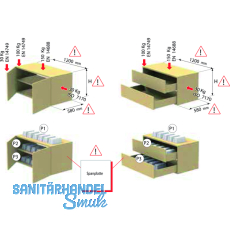 CAMAR Unterschrankaufhnger 807, links, Tragkraft 120KG, Stahl verzinkt