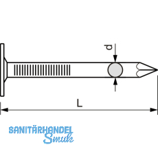 Dachpappstift 2.0x16 feuerverzinkt