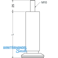 Dekorfu Fu  30 mm, Lnge 100 mm,Aluminium matt geschliffen,klar matt lackiert