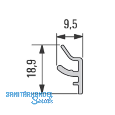 Design Alu-Zwischenlamelle 5000 mm, Edelstahl Effekt