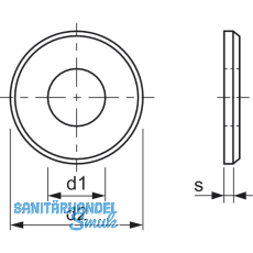 ISO7090 200HV M33 verzinkt Scheibe mit Fase