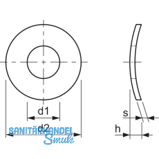 DIN 137A M 6 verzinkt Federscheibe gewlbt