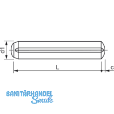 DIN1473 3x 30 Edelstahl A1 1.4305 Zylinderkerbstift