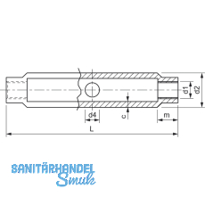 DIN1478 M12 verzinkt Spannschlossmutter aus Stahlrohr