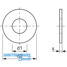 ISO7092 M 3 Edelstahl A2 Scheibe fr Zylinderschrauben (DIN 433)