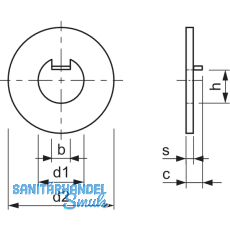 DIN 462 38 mm verzinkt Sicherungsblech fr Nutmuttern DIN1804