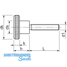 DIN 464 M 6x 10 verzinkt Rndelschraube hohe Form
